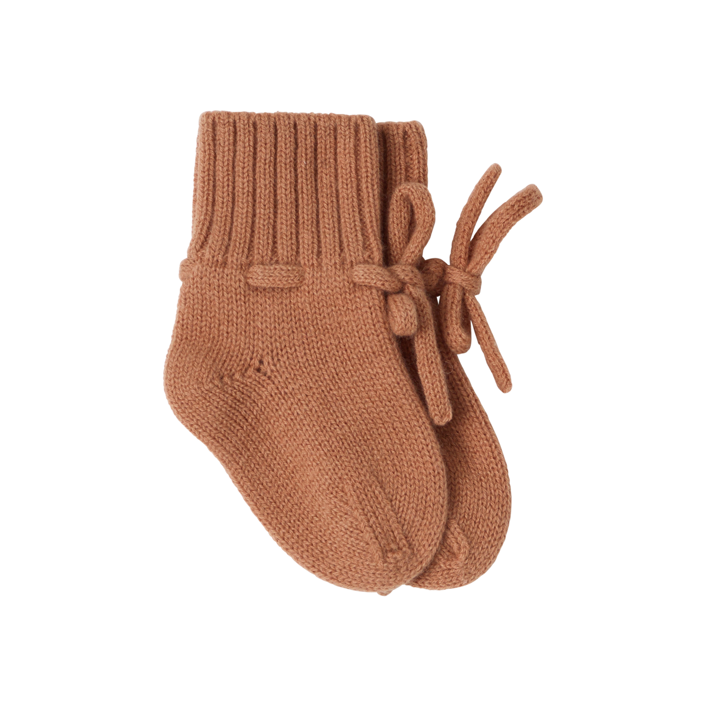 Baby socks made from 100% merino wool - rust