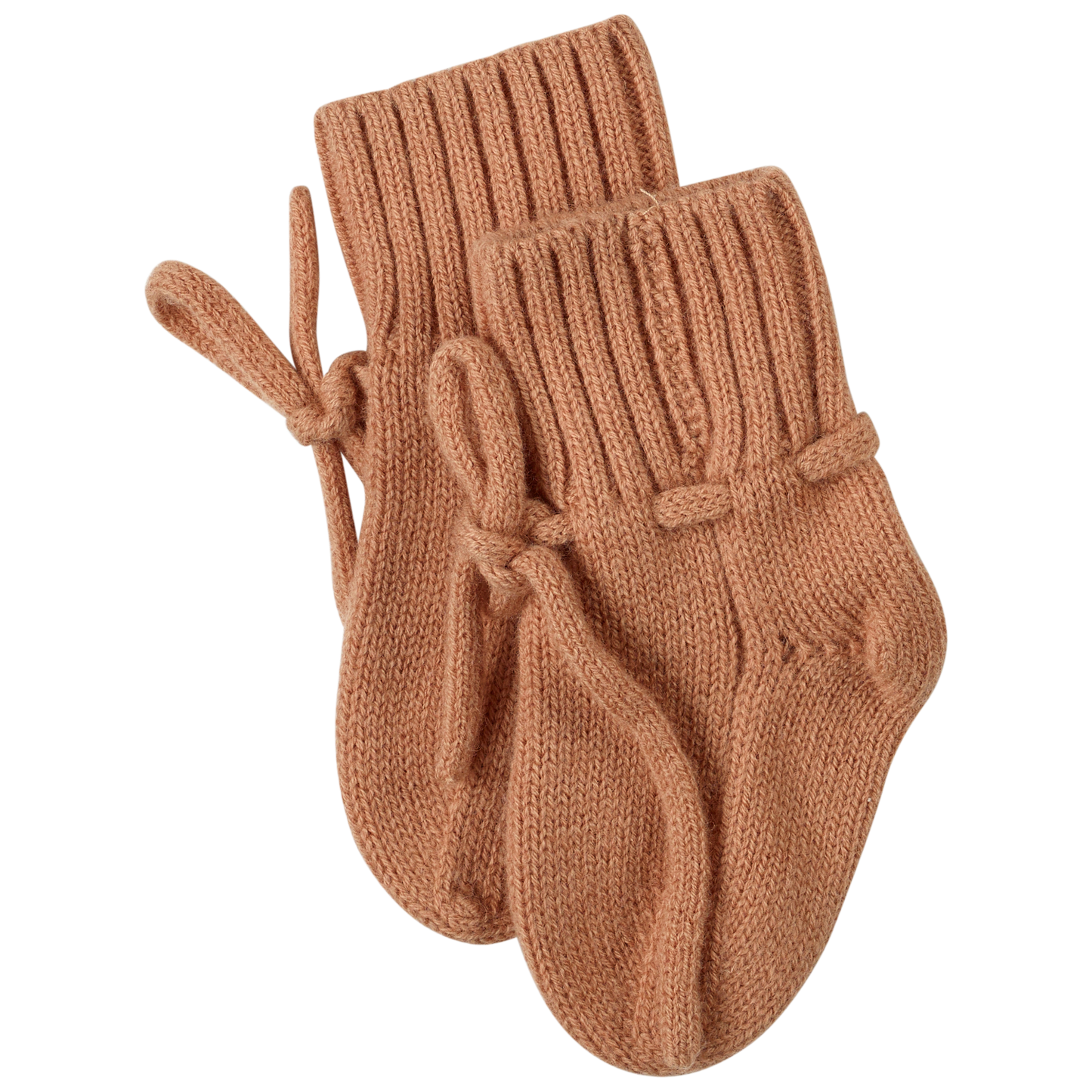 Baby socks made from 100% merino wool - rust
